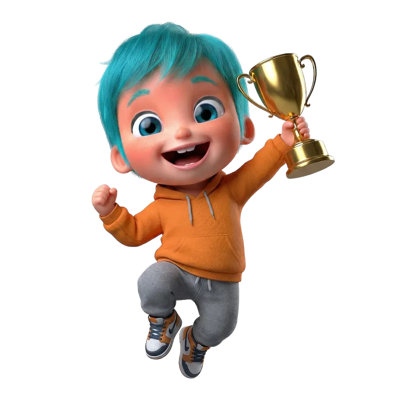 Viola TV Awards - Boy holding Trophy